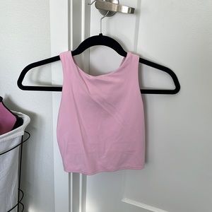 Athleta pink crop top xs